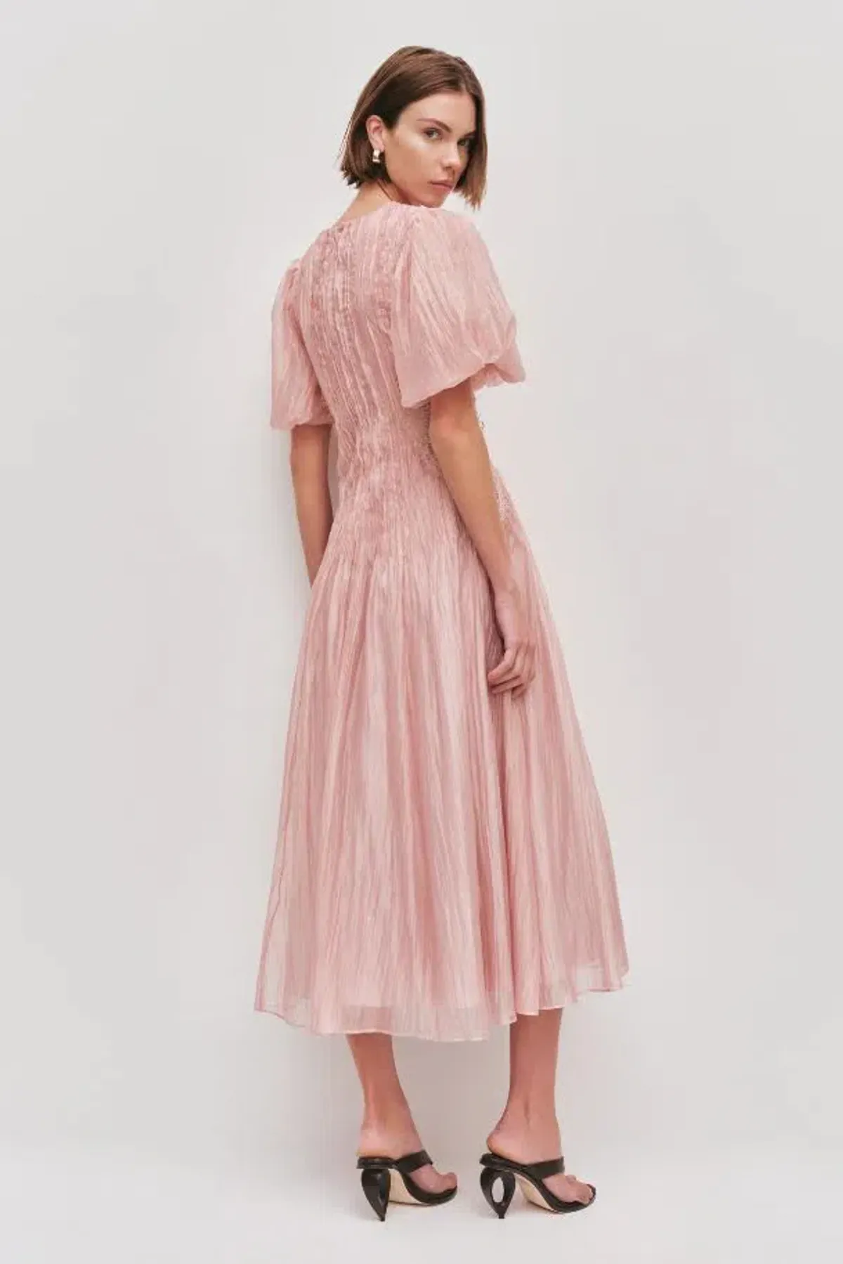 🌸NEW AJE Ophelia Lace Midi Dress – Fawn Pink – Size 10 AU Gown🌸 - Image 2