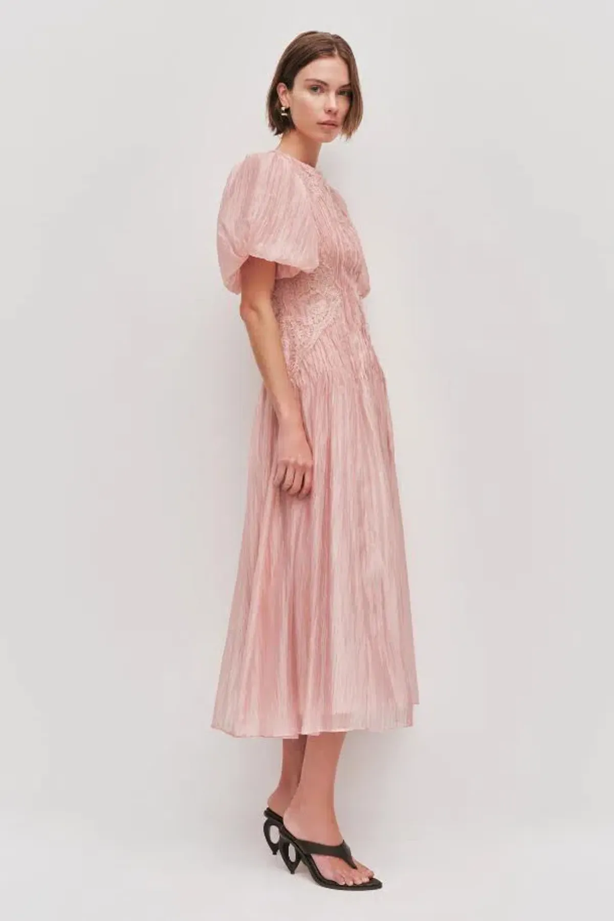 🌸NEW AJE Ophelia Lace Midi Dress – Fawn Pink – Size 10 AU Gown🌸 - Image 6