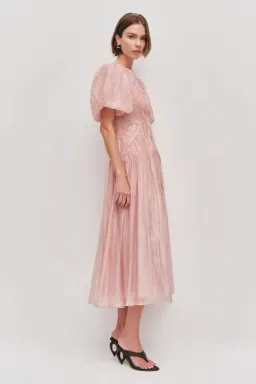 🌸NEW AJE Ophelia Lace Midi Dress – Fawn Pink – Size 10 AU Gown🌸 for rent on The Volte - image 6