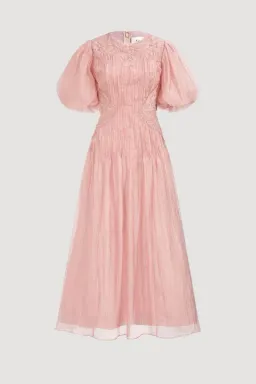 🌸NEW AJE Ophelia Lace Midi Dress – Fawn Pink – Size 10 AU Gown🌸 for rent on The Volte - image 7