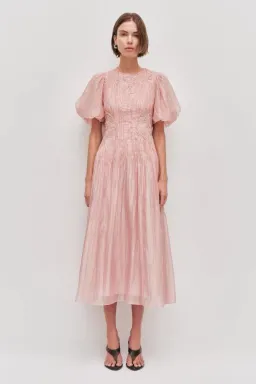 🌸NEW AJE Ophelia Lace Midi Dress – Fawn Pink – Size 10 AU Gown🌸 for rent on The Volte - image 3