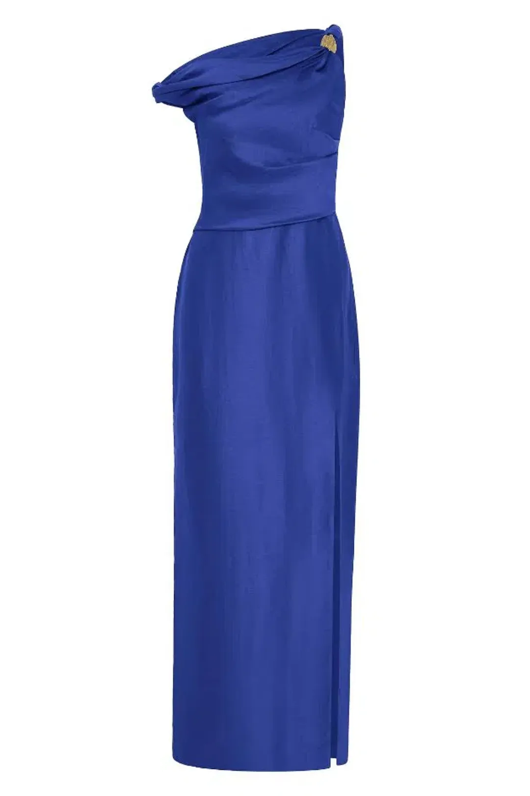 💙 New AJE Bridget Midi Dress – Cobalt Blue – Size 6 satin formal gown 💙 for rent on The Volte - main image