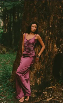 Ance gria Atlein Gown - Plum size 10 for rent on The Volte - image 4