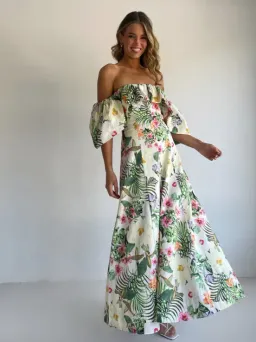 By Nicola Paradiso Maxi Dress in Fleur Tropicale Size AU 16 for rent on The Volte - image 1