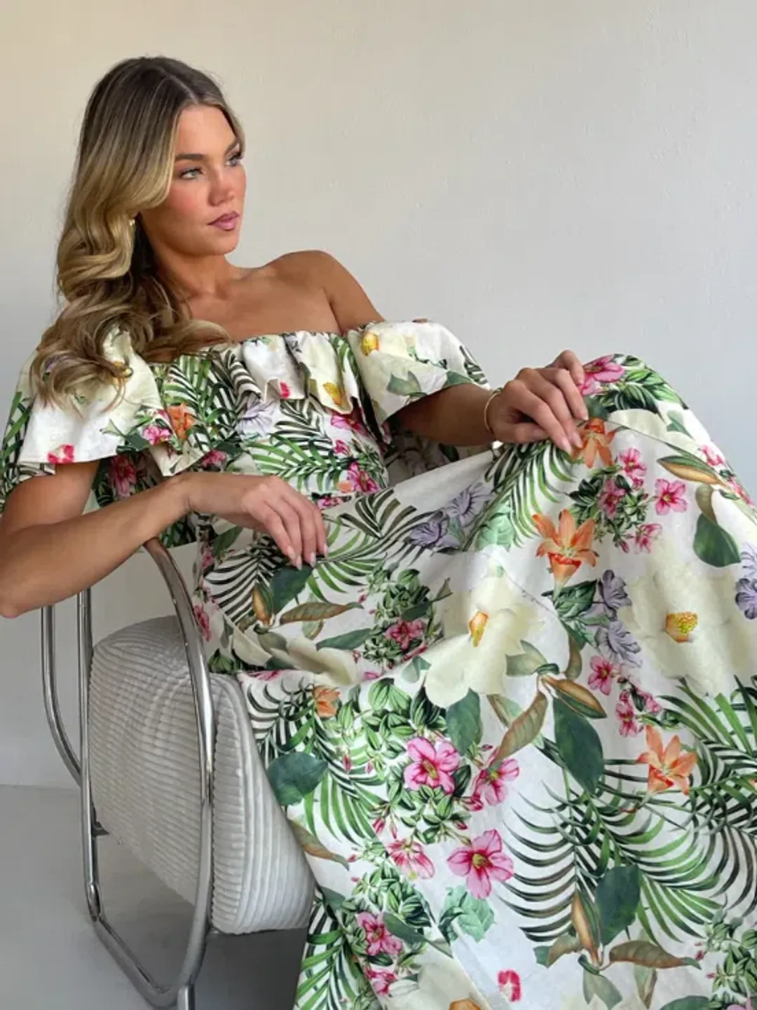By Nicola Paradiso Maxi Dress in Fleur Tropicale Size AU 16 for rent on The Volte - main image