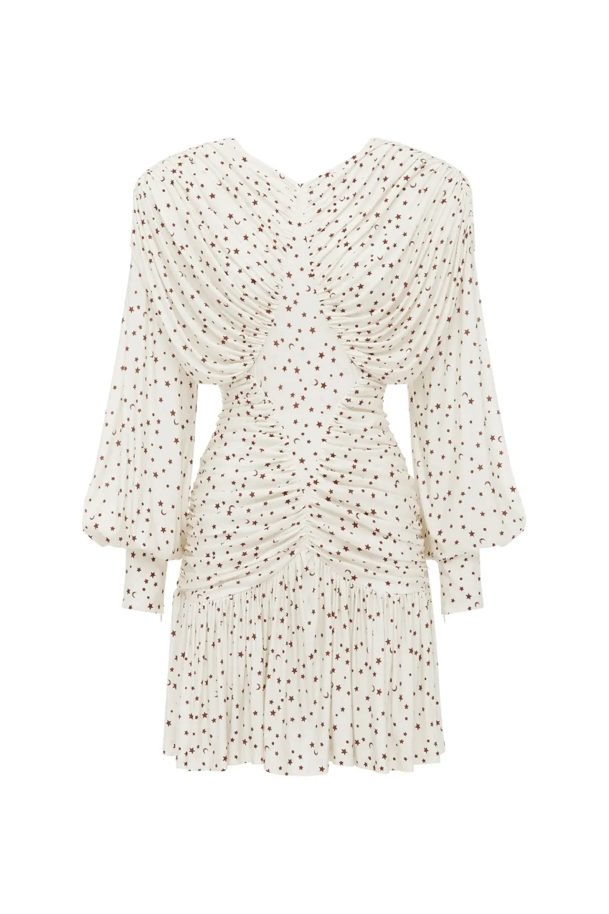 Alemais Etta Ruched Mini Dress Cream Size 8 - Image 5