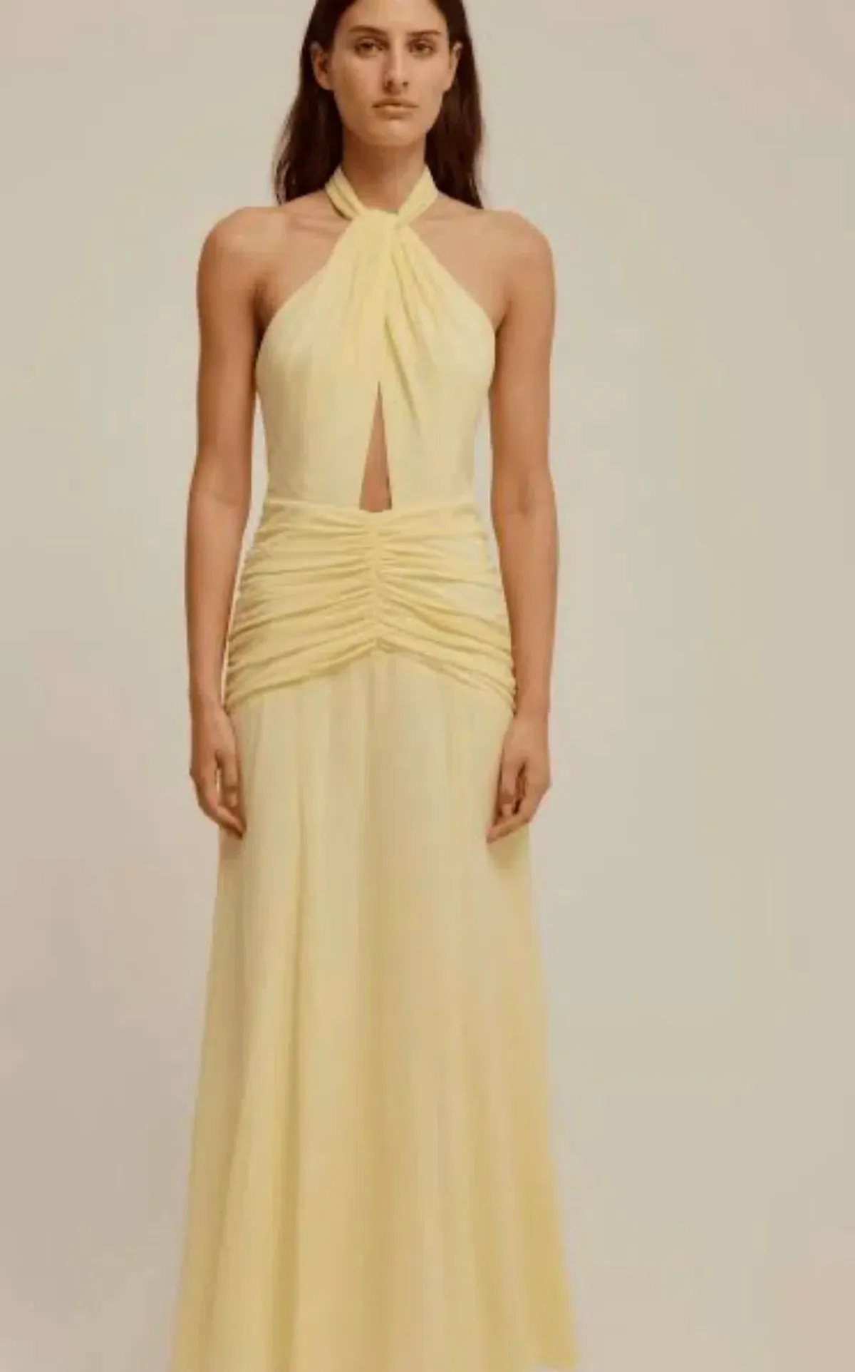 Venroy Halter Neck Yellow Dress XS for rent on The Volte - main image