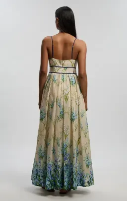KAREN MILLEN SILK COTTON FLORAL STRAPPY WOVEN MAXI DRESS for rent on The Volte - image 2
