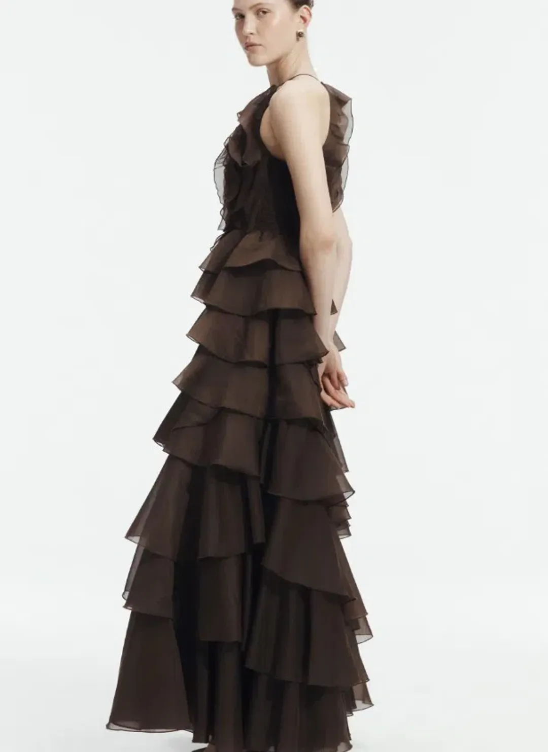 Aje Cleo Gown in Carob Size 8 for rent on The Volte - main image