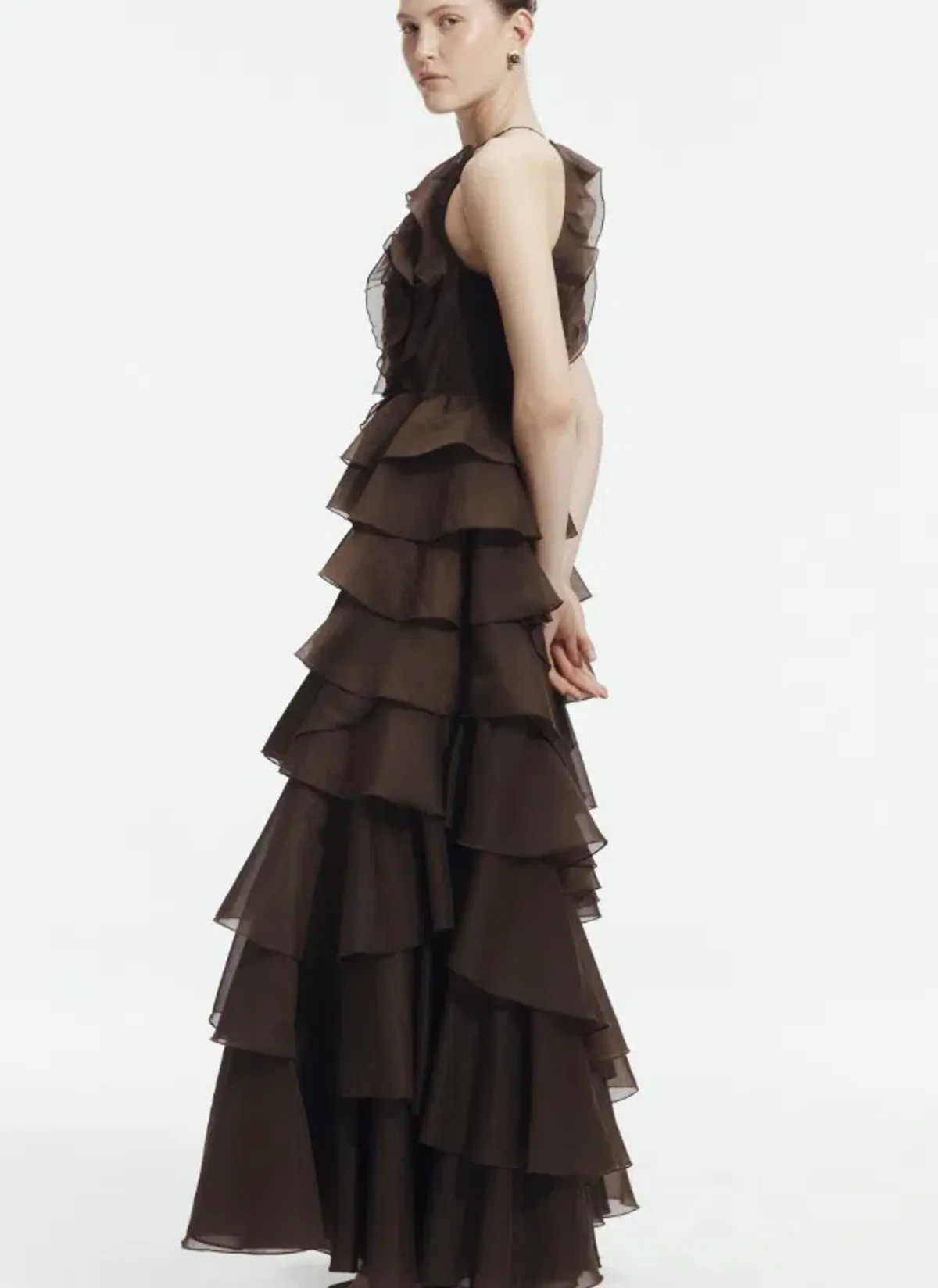 Aje Cleo Gown in Carob Size 8 - Image 4