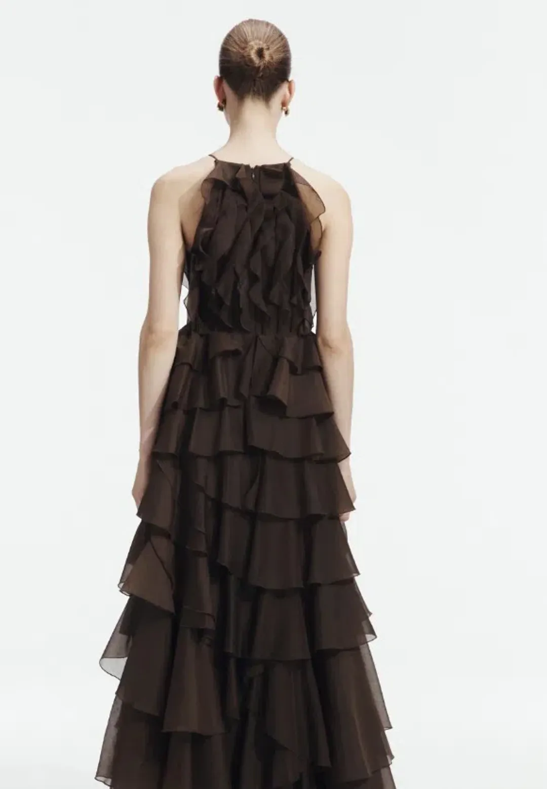 Aje Cleo Gown in Carob Size 8 for rent on The Volte - main image