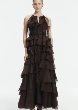 Aje Cleo Gown in Carob Size 8 for rent on The Volte - image 1