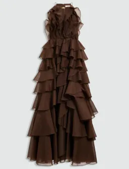Aje Cleo Gown in Carob Size 8 for rent on The Volte - image 2