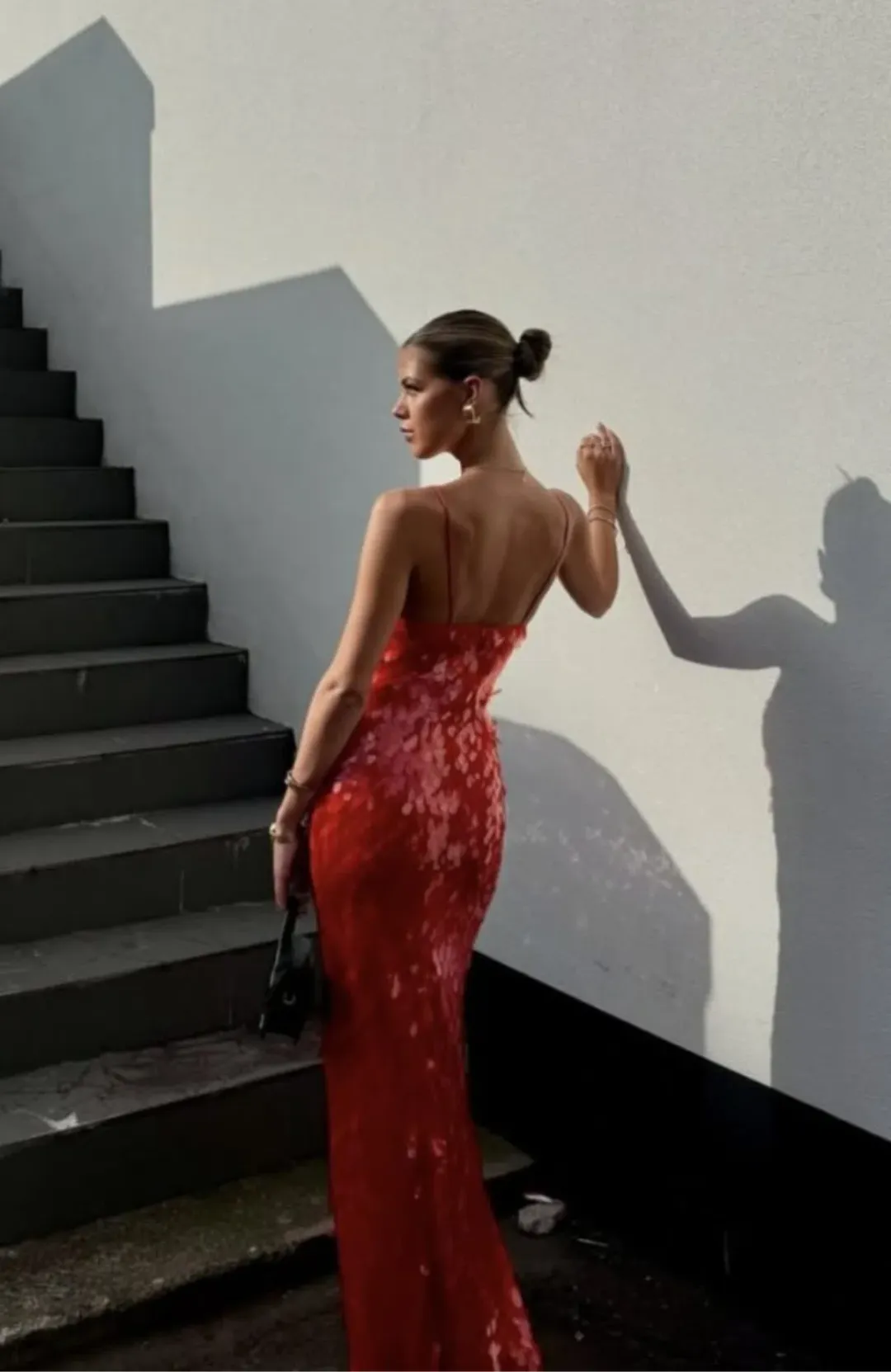 Misha Sapphire Sequin Dress Red Size AU 12 / L for rent on The Volte - main image