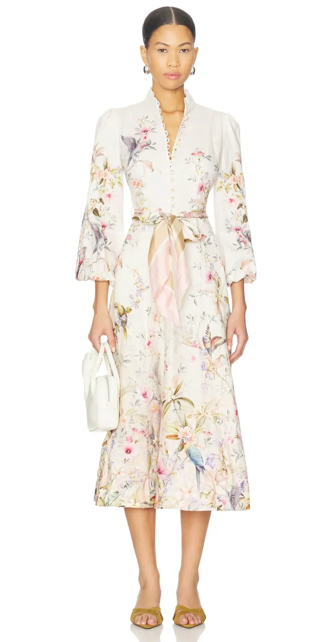 ZIMMERMANN REBELLION BUTTONED MIDI DRESS for rent on The Volte - main image