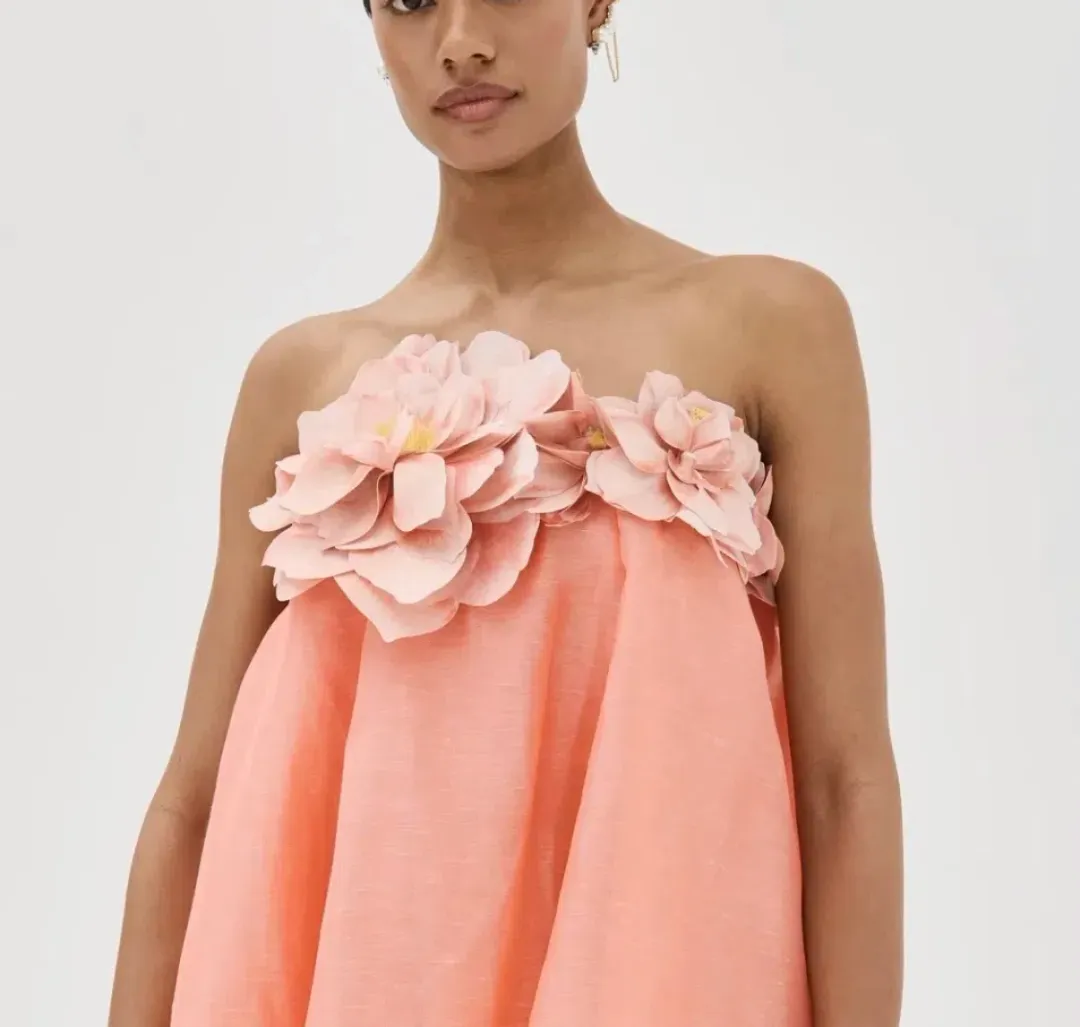 Zimmermann Coral Natura Strapless Mini Dress size 0 for rent on The Volte - main image