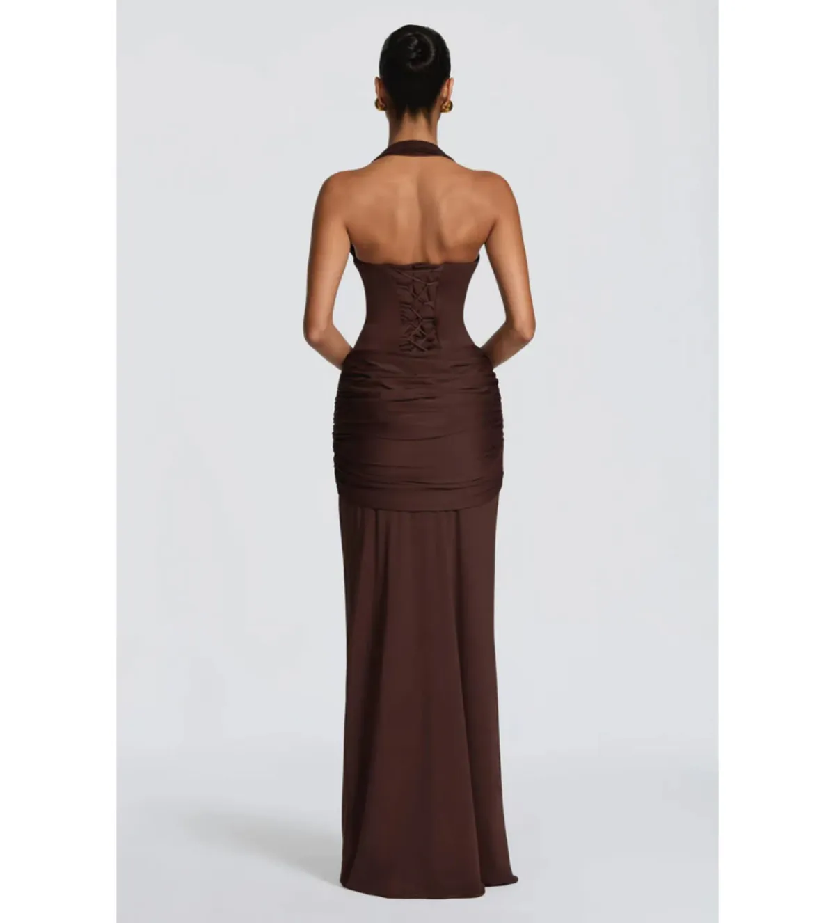 Babyboo Gia Maxi Dress Plum Brown Size 8 - Image 2