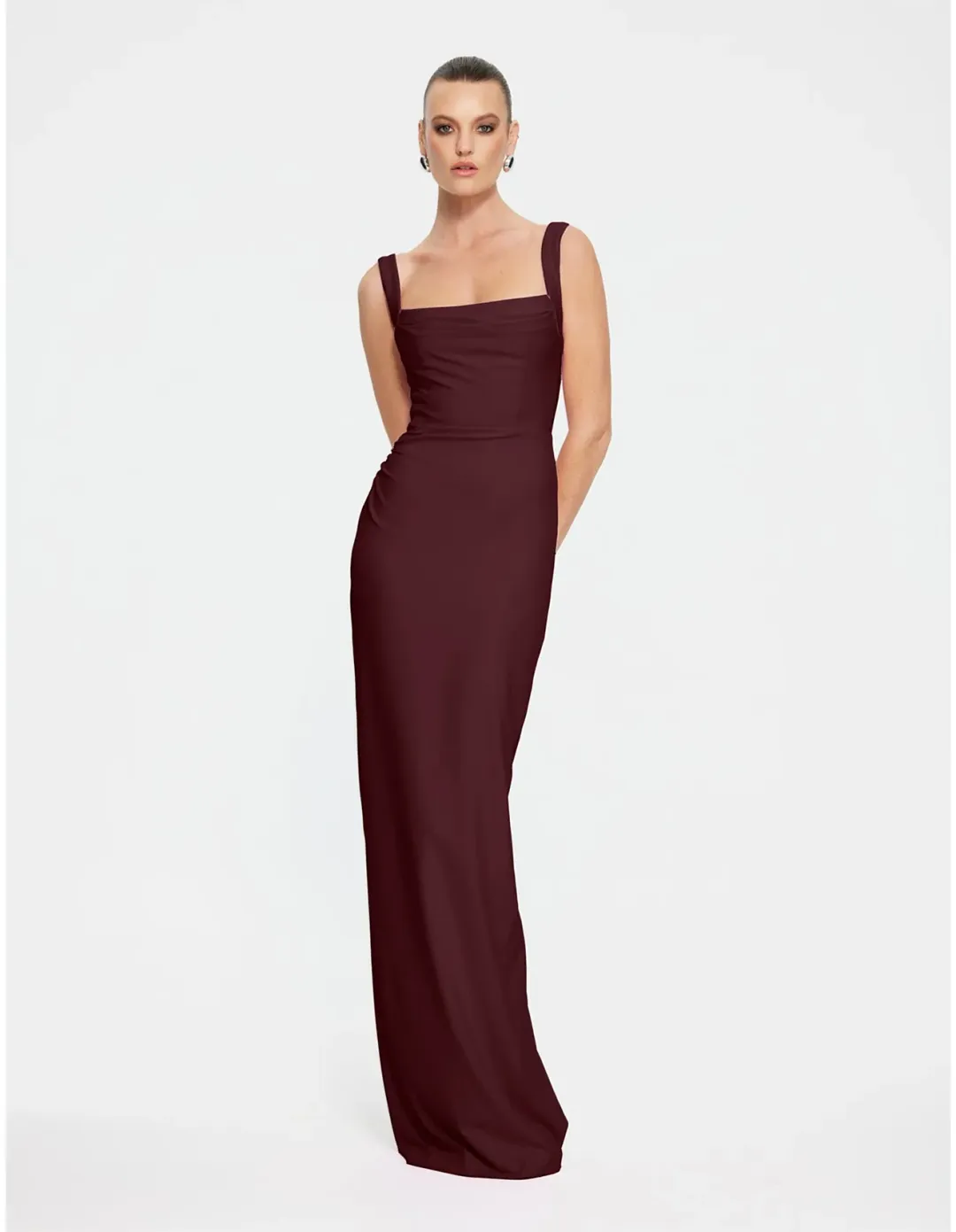 Effie Kats Marbella Gown XL Wine for rent on The Volte - main image