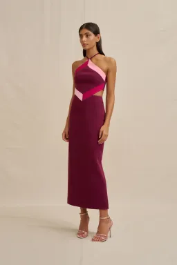Diamond Halter Midi Dress by By Johnny Size 8 for rent on The Volte - image 3