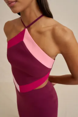 Diamond Halter Midi Dress by By Johnny Size 8 for rent on The Volte - image 6
