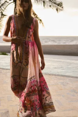 The Third Eye Silk Maxi Dress by Mackenzie Mode Size 6 for rent on The Volte - image 4