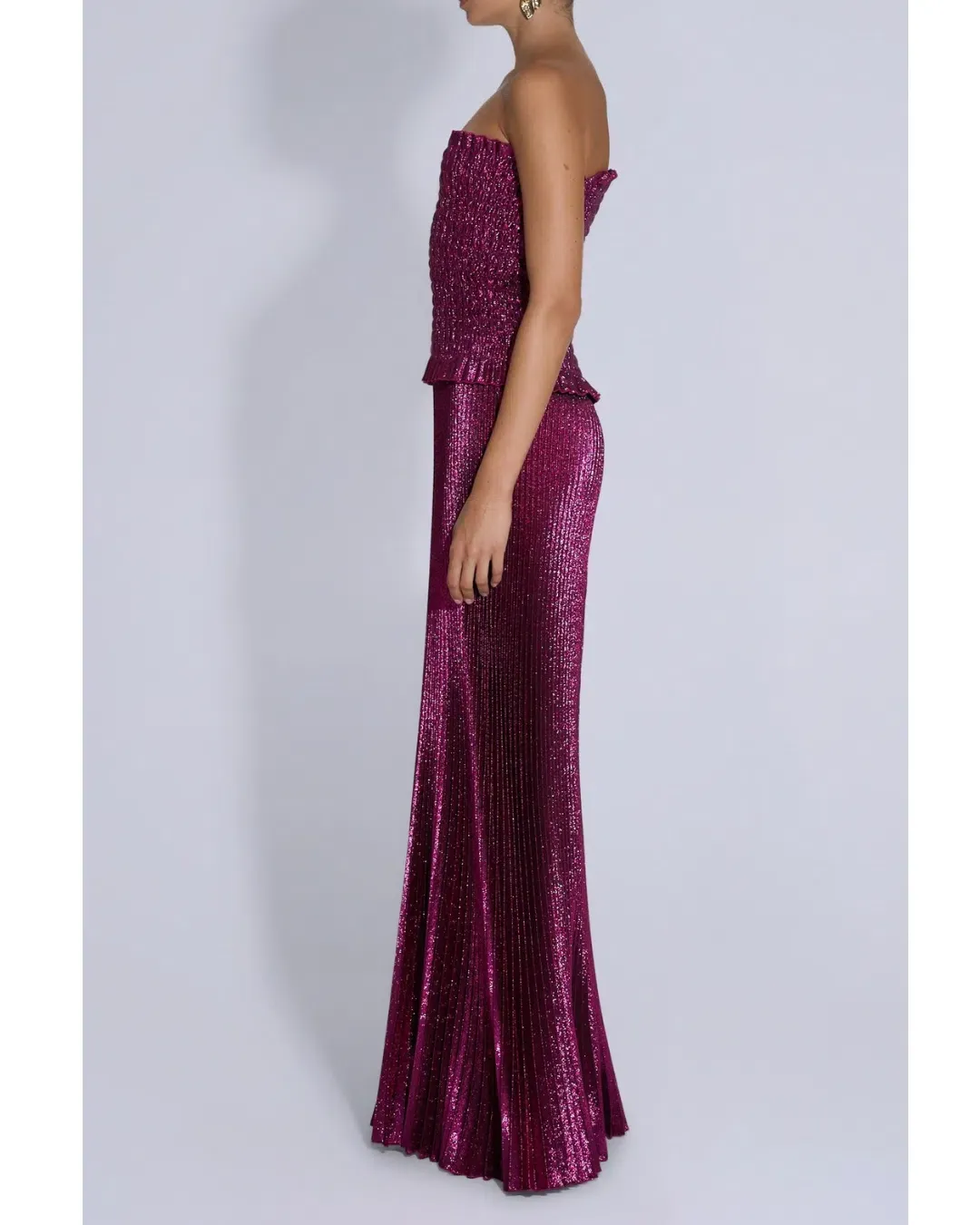 L'Idee Maya Gown; Sangria Glitter; size 12 for rent on The Volte - main image