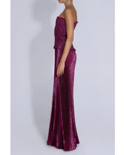 L'Idee Maya Gown; Sangria Glitter; size 12 for rent on The Volte - image 4
