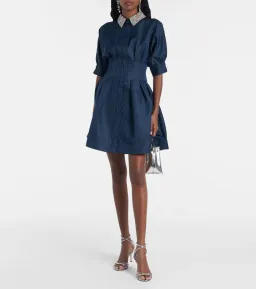 Rebecca Vallance Cielo Embellished Mini Dress; navy; size 14 for rent on The Volte - image 1