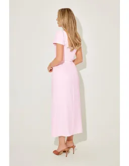 Odd Muse Square Neck Slip Midi Dress Pink Size S for rent on The Volte - image 2