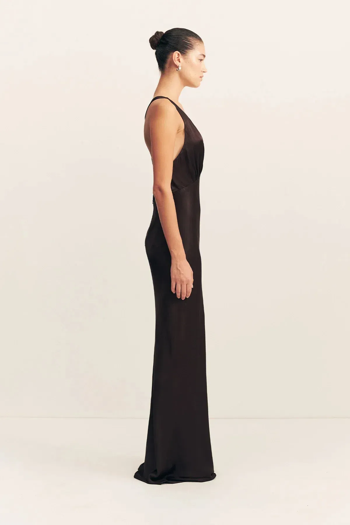 Shona Joy, Signature la lune plunged cross back maxi dress - Black - Image 3