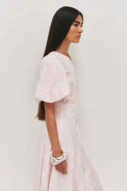 💧🩷 New AJE Wave One Shoulder Dress - Size 12 - Pastel Pink Midi Gown 🩷💧 for rent on The Volte - image 4