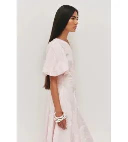 Aje Wave One Shoulder Midi Gown in Pastel Pink Size AU12 for rent on The Volte - image 3