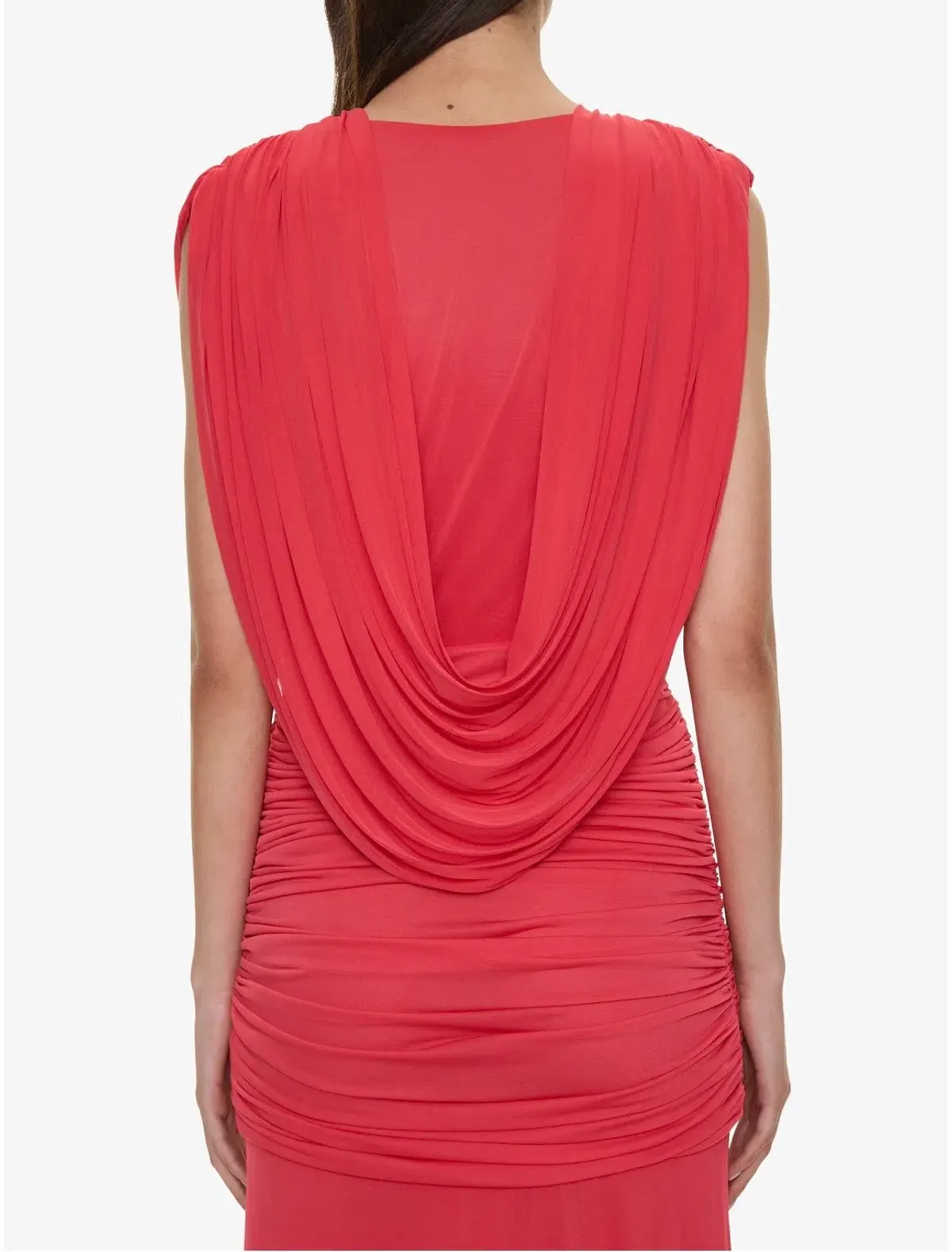 Christopher Esber Ripple Drape Gown in Watermelon Size 10 - Image 4