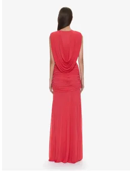 Christopher Esber Ripple Drape Gown in Watermelon Size 10 for rent on The Volte - image 3