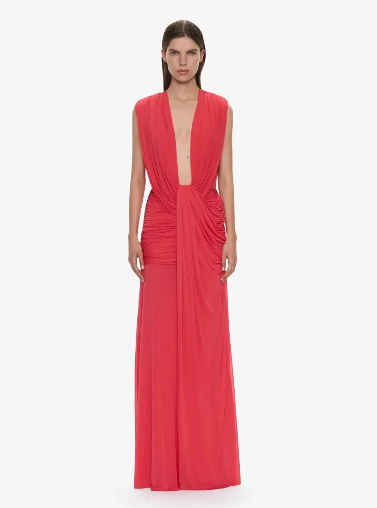 Christopher Esber Ripple Drape Gown in Watermelon Size 10 - Image 1