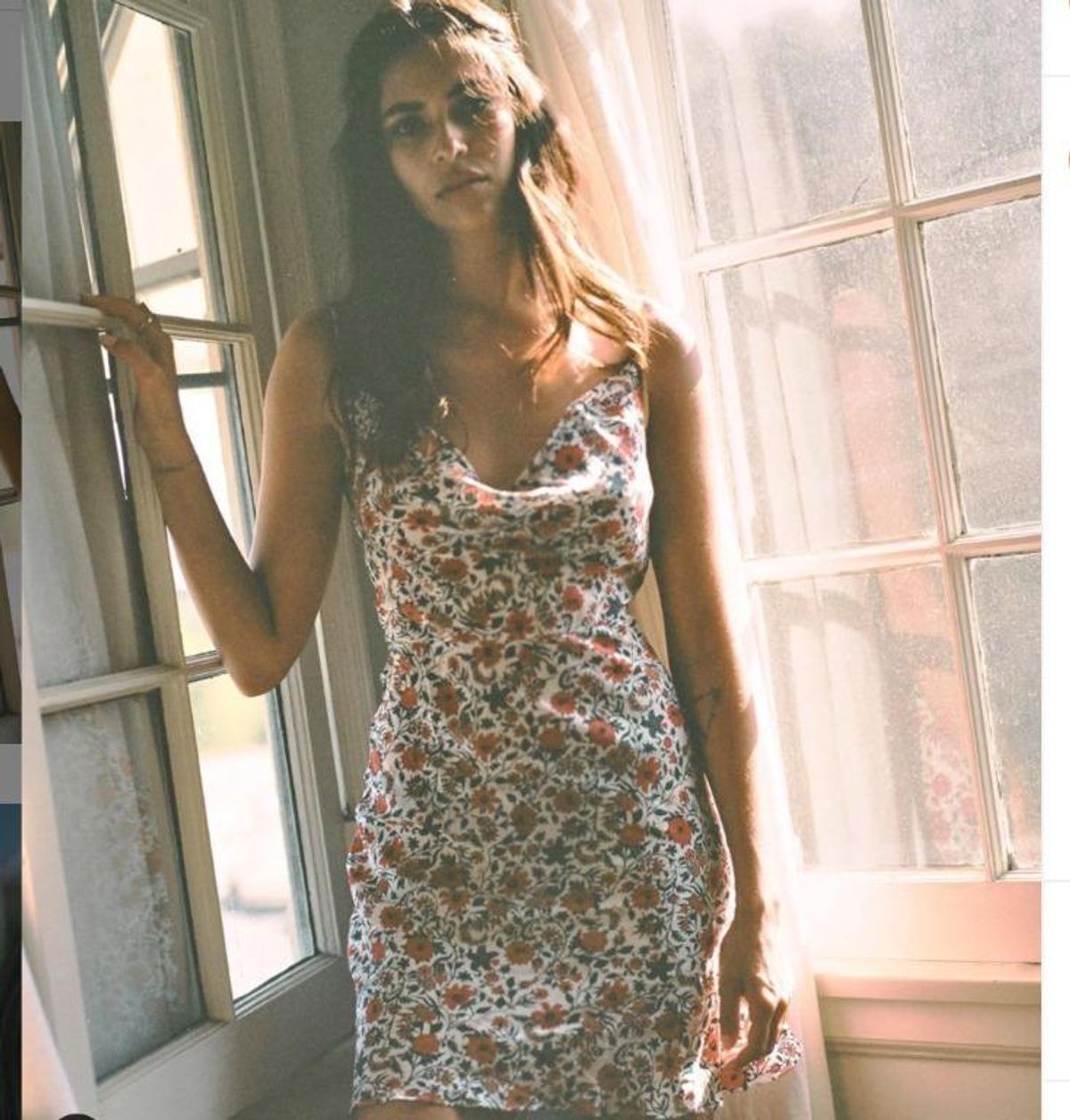 Realisation Par The Montague Mini Dress White Batik Floral Size XXS / AU 4 - Image 6