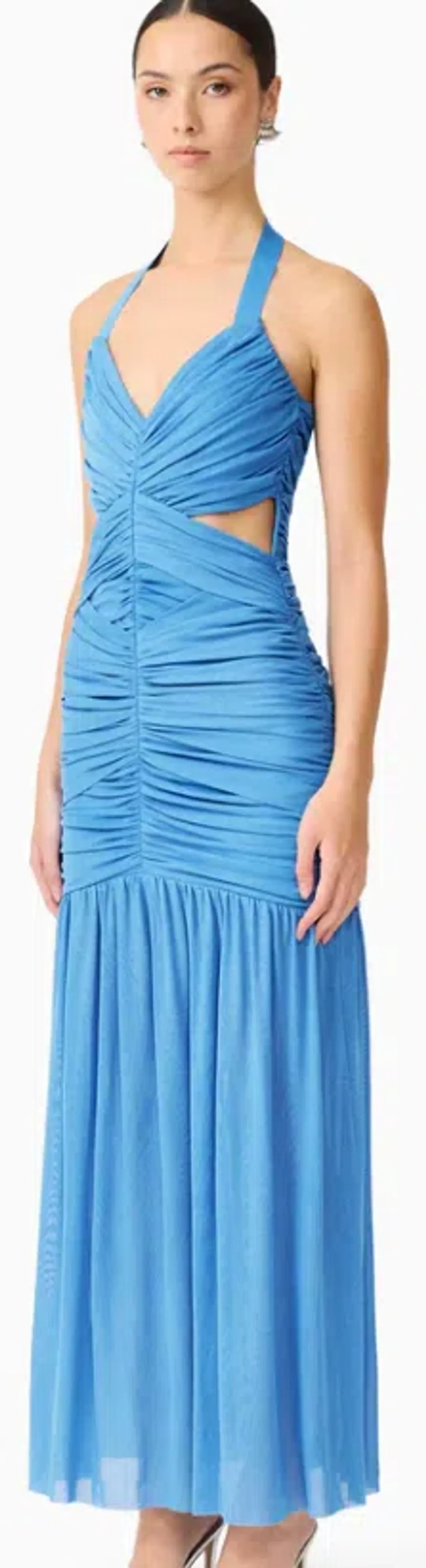 Elliatt Elena Halter gown maxi blue size S for rent on The Volte - main image