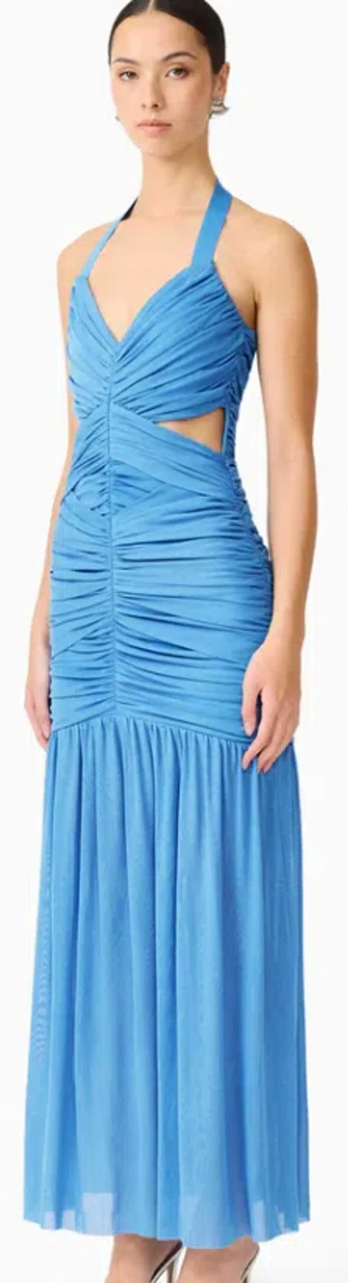 Elliatt Elena Halter gown maxi blue size S for rent on The Volte - main image