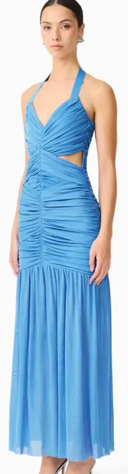 Elliatt Elena Halter gown maxi blue size S for rent on The Volte - image 1