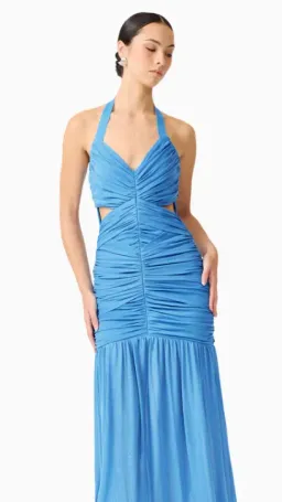 Elliatt Elena Halter gown maxi blue size S for rent on The Volte - image 2