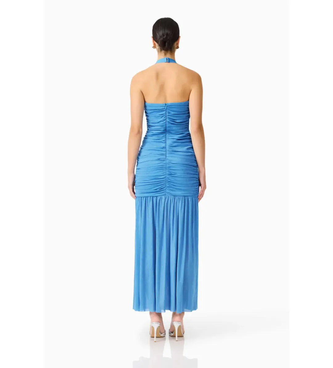 Elliatt Elena Halter Maxi Gown Blue Size S / AU 8 for rent on The Volte - main image
