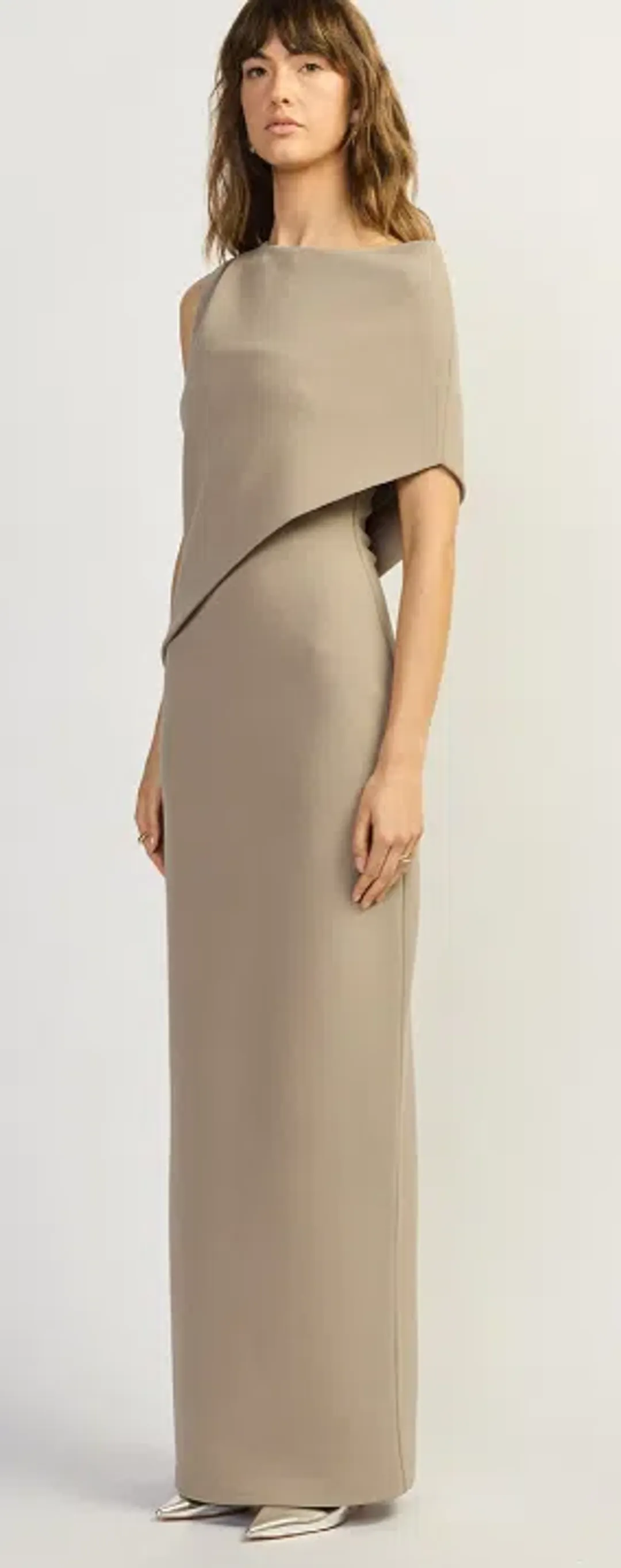 Tohja Whitley sleeveless asymmetric neckline maxi dress Size 8 for rent on The Volte - main image