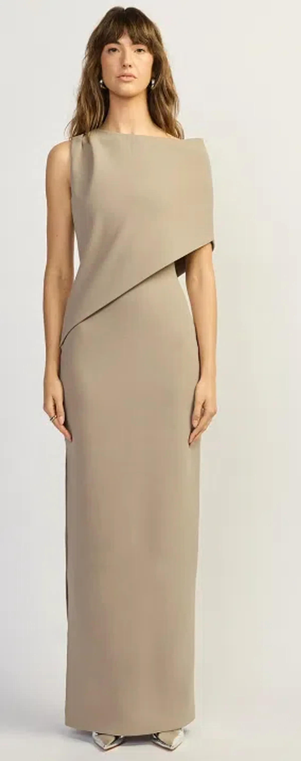 Tohja Whitley sleeveless asymmetric neckline maxi dress Size 8 - Image 1