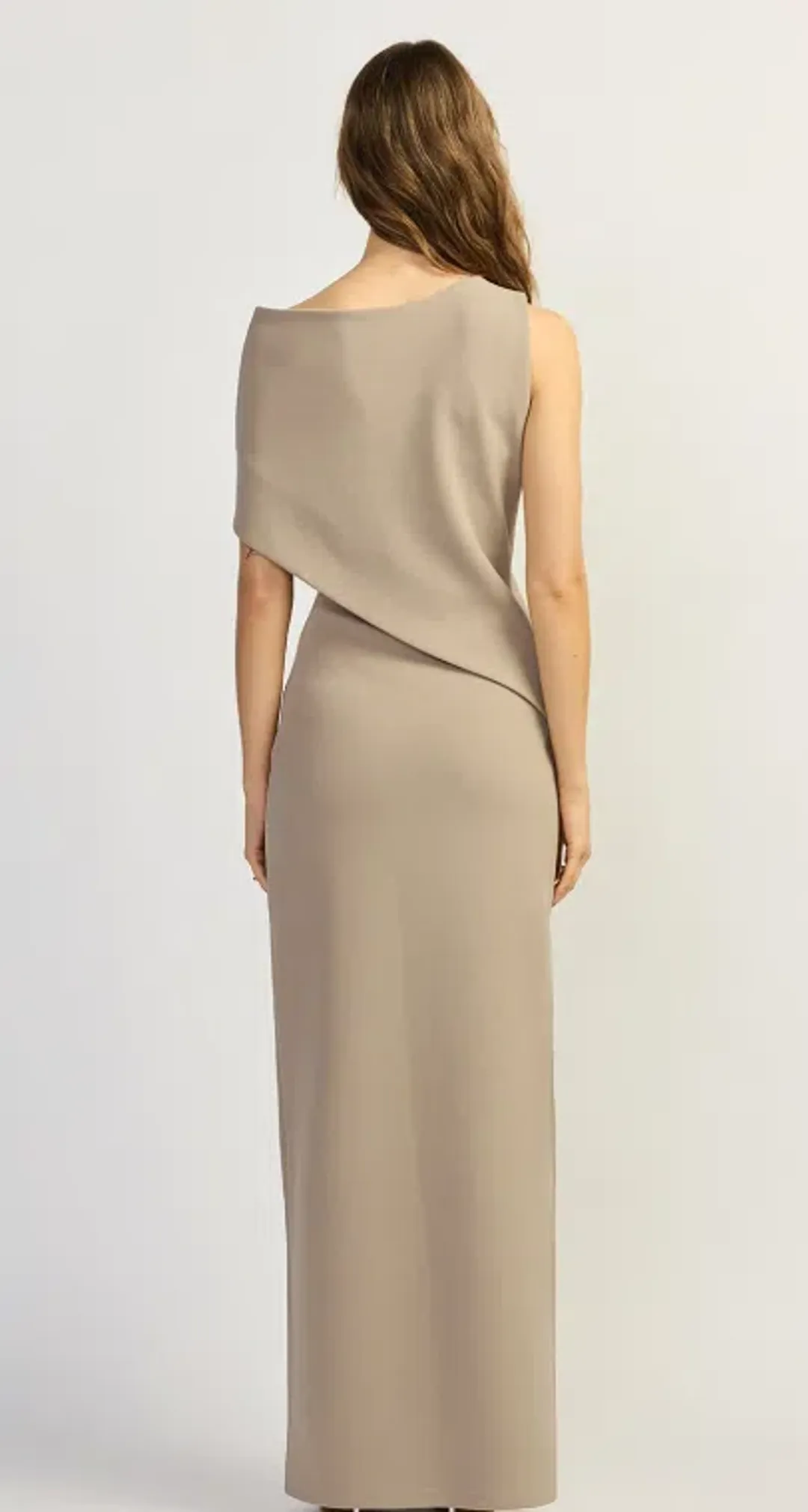 Tohja Whitley sleeveless asymmetric neckline maxi dress Size 8 for rent on The Volte - main image