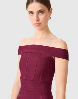 Elliatt Elena Strapless Midi Dress Plum Red Size 8 for rent on The Volte - image 4