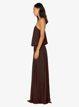 Bec & Bridge Camille Blouson Maxi Dress Dark Chocolate Size AU 8 for rent on The Volte - image 3