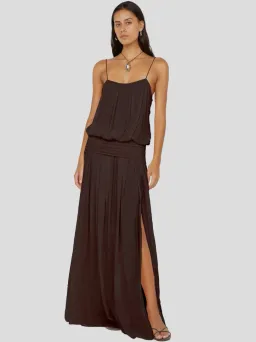Bec & Bridge Camille Blouson Maxi Dress Dark Chocolate Size AU 8 for rent on The Volte - image 2