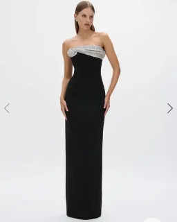 Rachel Gilbert Charlotte Gown Black Size 8 for rent on The Volte - image 1