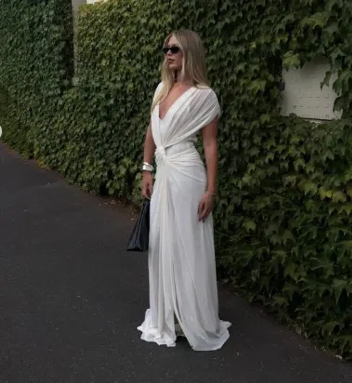 Bec & Bridge Leia Drape Maxi Gown Buttercream Size AU 10 for rent on The Volte - main image