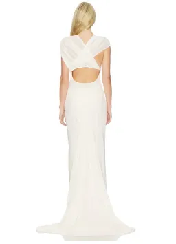Bec & Bridge Leia Drape Maxi Gown Buttercream Size AU 10 for rent on The Volte - image 8